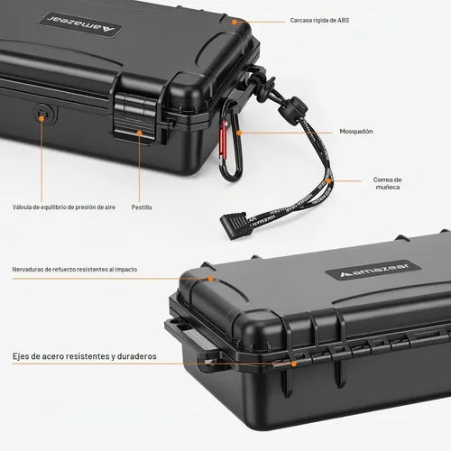 Vista 3 de AMAZEAR Funda rígida impermeable compatible con DJI OSMO Pocket 4P, Pocket4 Pro Creator Combo Accesorios Pequeña Carcasa Rígida Funda de Viaje