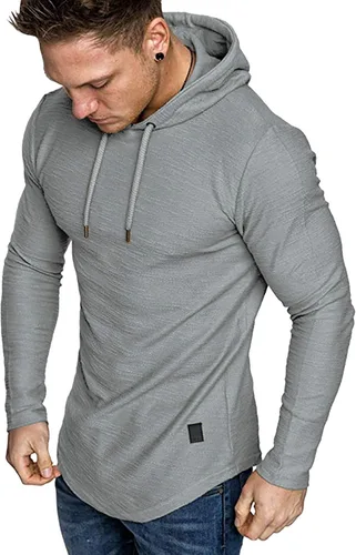 Vista 11 de Lexiart Sudadera deportiva con capucha para hombre, color liso, forro polar