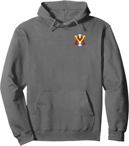 Vista 5 de VMI Keydets - Sudadera con capucha con capucha y pecho izquierdo, Negro