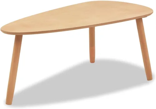 Vista 8 de Mesa auxiliar, mesa de centro y escritorio, mesa de centro de madera maciza adecuada para sala de estar, oficina, balcón, sala de estar familiar