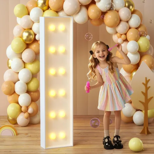 Vista 61 de imprsv Letras con luz para marquesina, letras de mosaico de 3 pies de alto con luz para decoración de baby shower, graduación, grandes