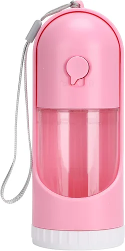 Vista 10 de Botella de bebida plegable para mascotas, dispensador de agua portátil para perros y gatos, taza de viaje telescópica con botón de bloqueo de agua