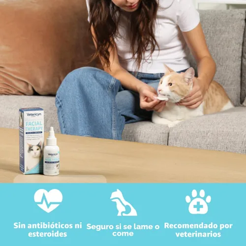 Vista 6 de Vetericyn Plus Feline Facial Therapy Ayuda curativa y reparación de la piel para diferentes necesidades de primeros auxilios de gatos, incluyendo