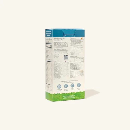 Vista 3 de Leche natural de cabra, bebida para niños pequeños, a partir de 12 meses, 6 sobres de 0.79 onzas