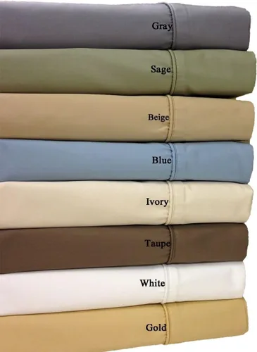 Vista 7 de Royal Hotel Bedding Sábanas de 650 hilos, sábanas sin arrugas, bolsillo profundo, mezcla de algodón, sábanas de satén, hipoalergénicas, 5 piezas Gris