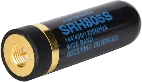Vista 2 de Antena masculina, 2.0 in SRH805S Walkietalkie antena dual con conector de latón para 3R 100/para THF5, TH2R/para Vertex