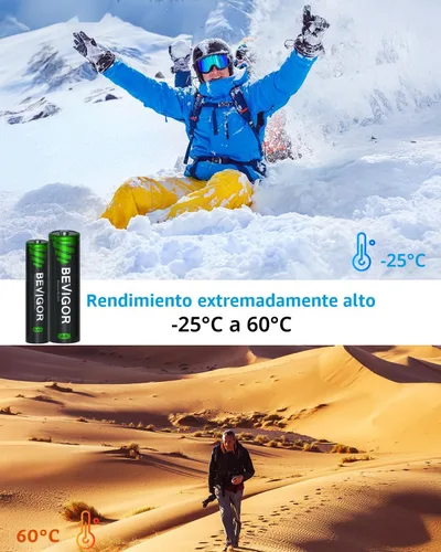 Vista 4 de BEVIGOR - Batería recargable NiMH AA AAA con cargador 8AA y 8AAA
