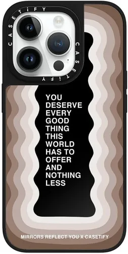 Vista 30 de CASETiFY Mirror - Funda para iPhone 15 Pro Max [reflectante, protección contra caídas de 4.9 pies/compatible con Magsafe] - Lindas impresiones