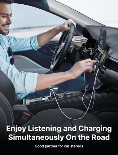 Vista 5 de JSAUX Cable de carga y auriculares USB C a 0.138 in, conector USB C a audio auxiliar 2 en 1 con PD de 60 W de carga rápida compatible con iPhone 15