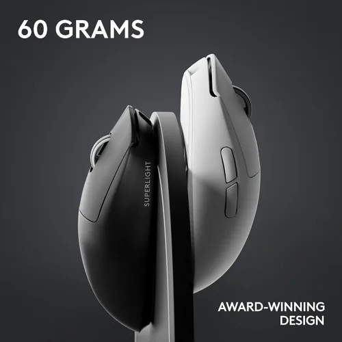 Vista 8 de Logitech G PRO X SUPERLIGHT 2 LIGHTSPEED - Mouse inalámbrico para juegos, sondeo 4K, ligero, interruptores híbridos LIGHTFORCE, sensor HERO 2