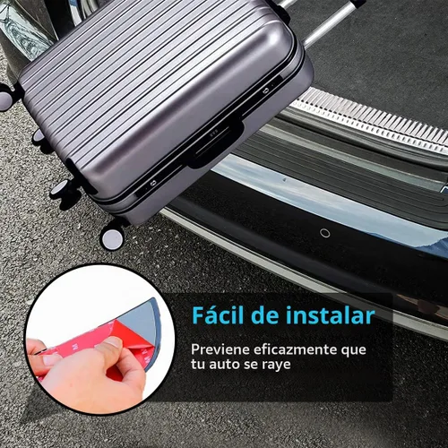 Vista 5 de Ziciner Protector de parachoques trasero de automóvil, protectores de goma antiarañazos anti-colisión para la entrada de la puerta del maletero