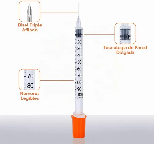 Vista 2 de Jeringas desechables de 1ml/cc 30G de 1/2 pulgada con aguja, cada una envuelta individualmente. Paquete de 30 (1cc-30G 1/2"-30 PACK)