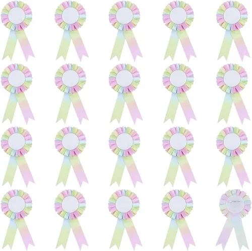Vista 14 de CRASPIRE 20 cintas de premio en blanco para primer lugar, color azul, 6.1 x 2.9 pulgadas, redondas, planas, ganadoras, victorias, reconocimiento