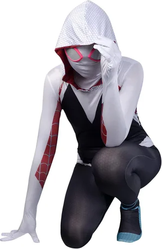 Vista 6 de WPOZD Universe r Gwen - Disfraz de cosplay estilo 3D, disfraz de Halloween