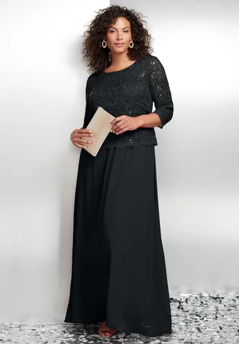 Vista 6 de Roaman's Vestido Popover de encaje de talla grande para mujer