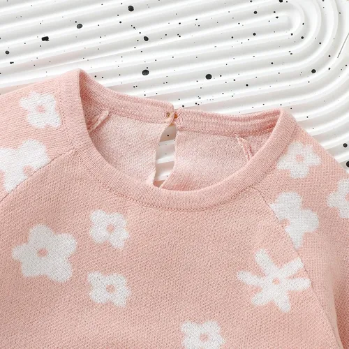 Vista 7 de SAYOO Mameluco de punto unisex para bebé, niña, niño, overol de punto a cuadros, de una pieza, suéter con botones
