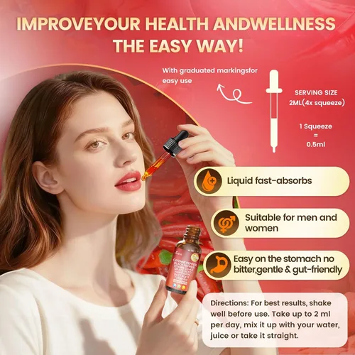 Vista 6 de Suplemento líquido de gotas de pimienta de cayena + tecnología liposomal 98% de absorción, soportes* vena de piernas, corazón y vasos sanguíneos*