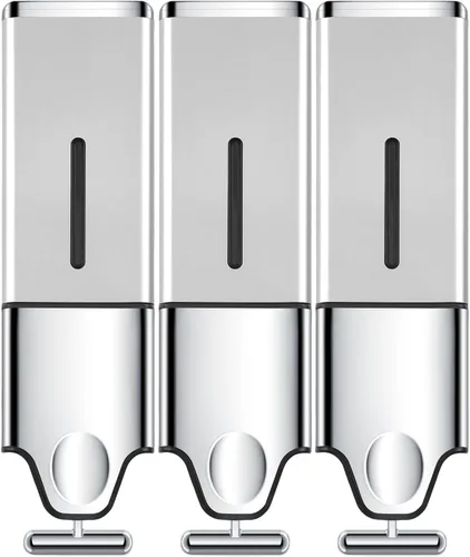 Vista 7 de EHORIA Dispensadores cuadrados 2 en 1 para la ducha, dispensador de jabón de ducha, dispensador de acondicionador, dispensador de champú