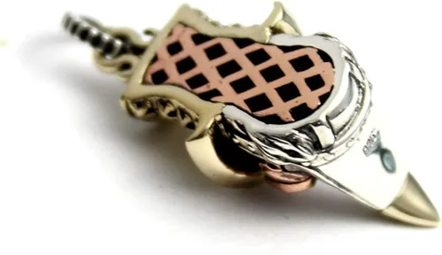 Vista 3 de Colgante de plata de ley 925 de COSUMOSU Steampunk Plague Doctor Bird Beak Mask