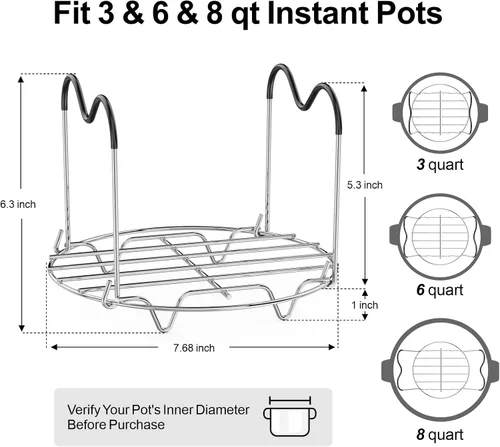 Vista 2 de GSlife Salvamanteles para olla instantánea de 6 cuartos y 8 cuartos