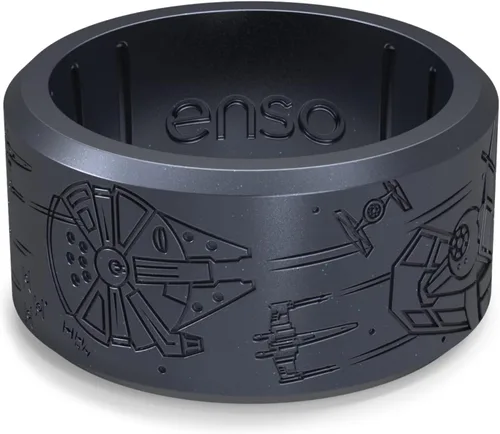 Vista 2 de Enso Rings Anillos de silicona de marquesina de Star Wars, colección de anillos anchos, diseño cómodo y flexible