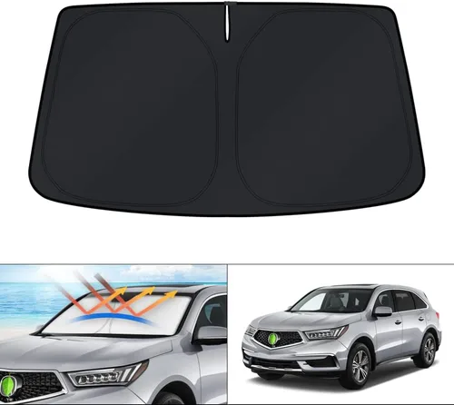 Vista 12 de KUST - Parasol plegable para parabrisas para BMW X1 E84, accesorios 2011 2012 2013 2014 2015, protector de visera de sol ajustable que bloquea