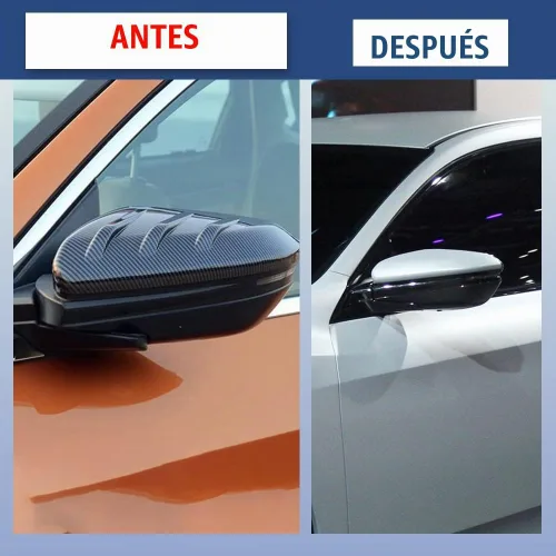 Vista 4 de 2 fundas para espejo lateral de puerta compatibles con Honda Civic 2016-2021 10ª generación Sedan Coupé Hatchback estilo extendido carcasa de espejo