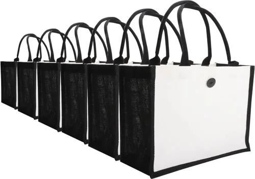 Vista 17 de Bolsa de yute grande de 16.5 x 7 x 13 pulgadas [10 unidades] con asas