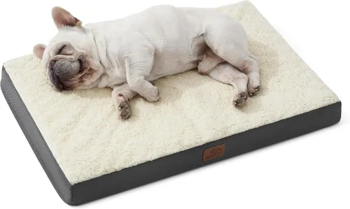 Vista 58 de Bedsure - Cama ortopédica pequeña para perros chicos, impermeable, con funda extraíble lavable, tapete de espuma con forma de huevera para mascotas
