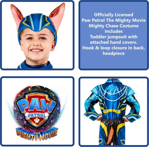 Vista 2 de Rubies Disfraz de Paw Patrol 2 The Mighty Movie Mighty Chase, overol y tocado