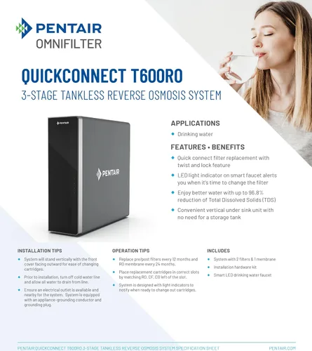 Vista 6 de Pentair OMNIFilter QuickConnect - Paquete doble de filtro compuesto y de carbono, incluye filtro de carbono CB-12M y filtro compuesto CF-12M