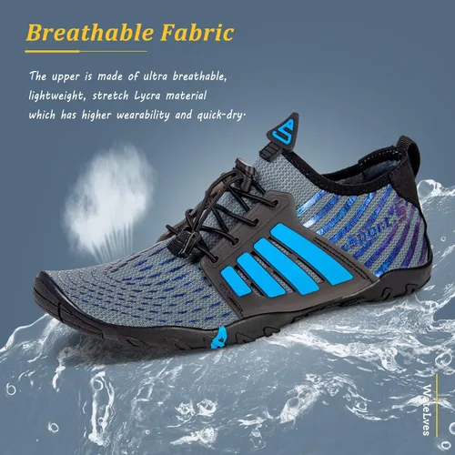 Vista 3 de WateLves - Zapatos de agua para hombres y mujeres, para natación, playa, piscina, surfear, hacer yoga o aeróbico acuático, calcetines para el agua