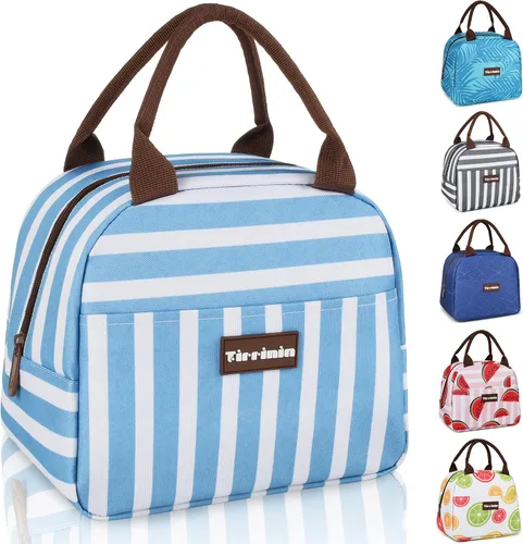 Vista 12 de Tirrinia Bolsas de almuerzo para mujeres y hombres, bonita bolsa de almuerzo aislada, lonchera moderna para adultos, bolsa de almuerzo reutilizable