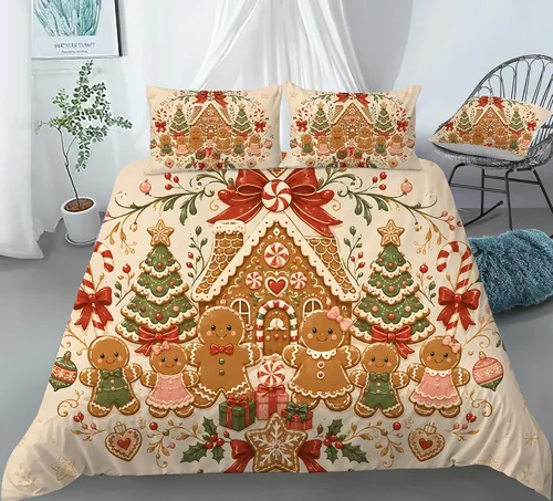 Vista 25 de REALIN Juego de funda de edredón con diseño de Hawthorn 3D, ropa de cama con diseño de bosque japonés, montaña, río, 2/3/4 piezas