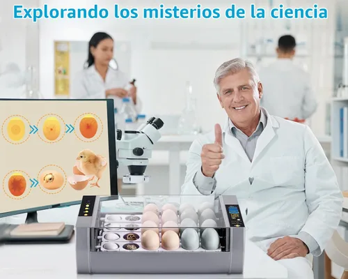 Vista 6 de Gpeng Incubadora de huevos, incubadora de 24 huevos con pantalla digital, giro automático de huevos, control automático de temperatura, para incubar