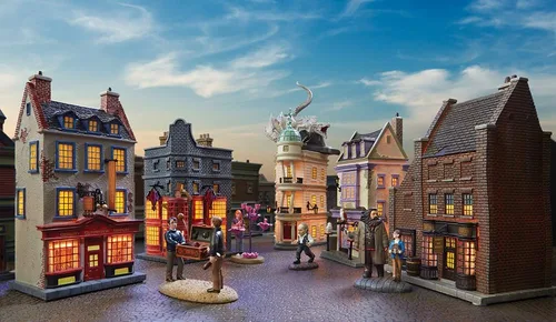 Vista 7 de Departamento 56 Harry Potter Village Edificio iluminado de Weasleys' Wizard Wheezes, 8.11 pulgadas, multicolor