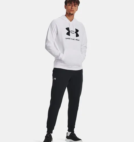 Vista 3 de Under Armour Rival - Sudadera con capucha para hombre, de vellón y con logotipo