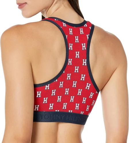 Vista 3 de Tommy Hilfiger Bralette de algodón con espalda cruzada para mujer, paquete de 2