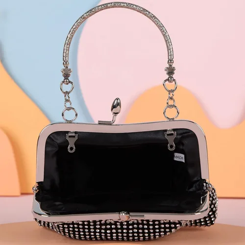 Vista 7 de Fawziya Rhinestone Crystal Embrague Lindos bolsos de noche y embragues para las mujeres