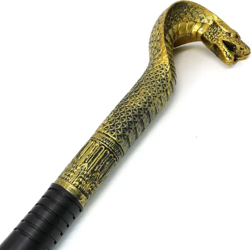 Vista 3 de Skeleteen King Cobra Pimp - Bastón de estilo egipcio o cetro para emperador - 1 accesorio de disfraz