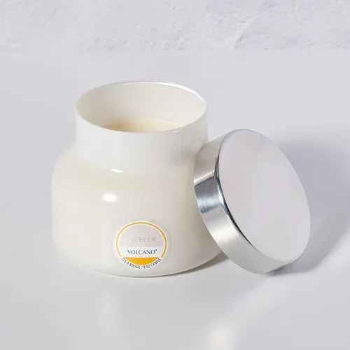 Vista 9 de Capri Blue Volcano Velas perfumadas – Velas en tarro de cristal de lujo para el hogar perfumadas con frutas tropicales y cítricos azucarados, mezcla