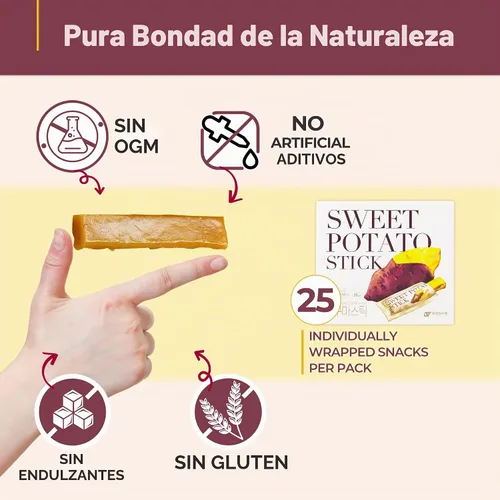 Vista 7 de Gangwon - Bocadillos masticables coreanos de batata, veganos, sin azúcar