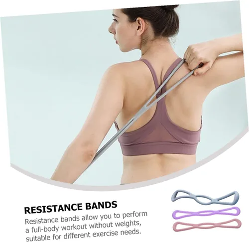 Vista 7 de GANAZONO 3 bandas de resistencia TPR, correa elástica para yoga, entrenamiento de flexibilidad, pilates, gimnasio en casa, fitness, 3