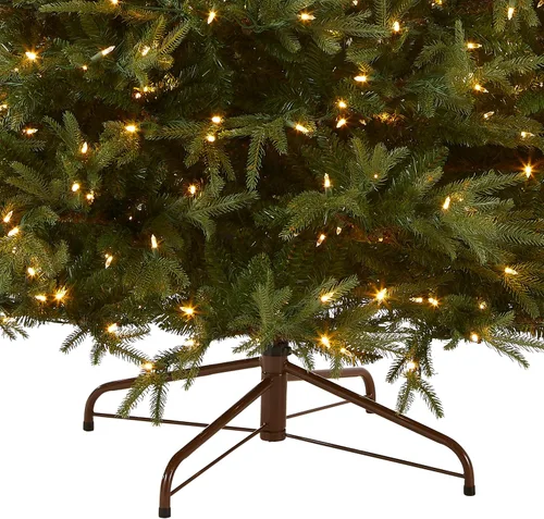 Vista 3 de National Tree Company, Árbol de Navidad artificial Fraser Grande de 6 pies con luces LED preiluminadas, 800 luces LED, 2,019 puntas, pedal de pie