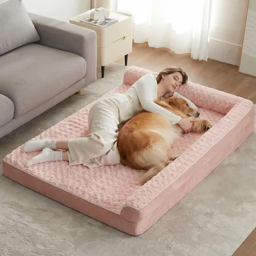 Vista 27 de BFPETHOME - Camas ortopédicas para perros grandes - Sofá para perros impermeable con funda extraíble y lavable, cama grande para mascotas con forro
