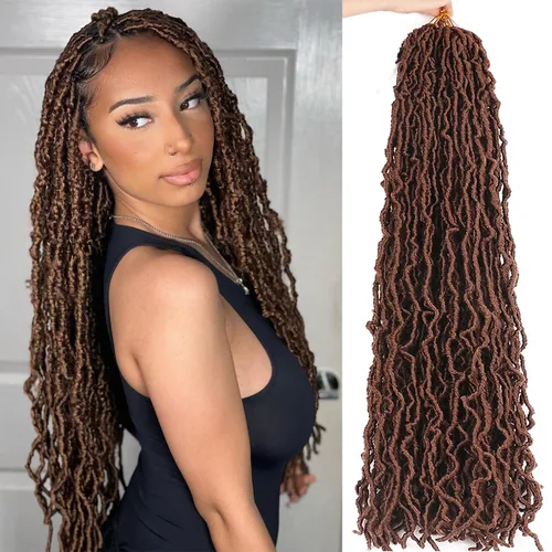 Vista 45 de Extensiones de cabello de ganchillo de 12 pulgadas de pelo sintético de ganchillo 1B, extensiones de cabello de ganchillo suaves