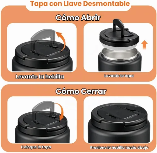 Vista 5 de Itslife Termo de sopa aislado al vacío de 13.5 onzas para alimentos calientes, recipiente de almuerzo para niños con tapa de hebilla a prueba