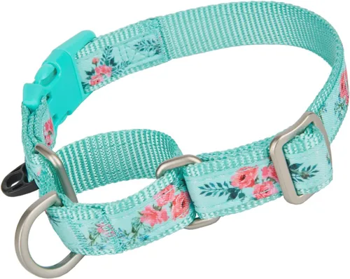 Vista 8 de Collar Martingale - Collar reflectante de nailon con hebilla de liberación rápida de seguridad, a prueba de escapes, antitirones para perros Negro