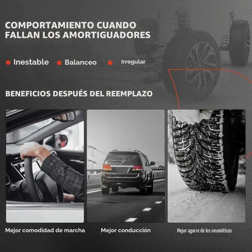 Vista 6 de A-Premium Par delantero (2) Amortiguadores compatibles con Nissan X-Trail 2005-2006
