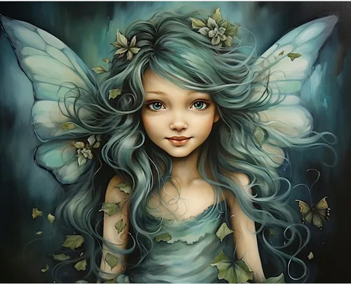 Vista 8 de Little Girl Angel - Pintura por números para adultos, corona rosa, pintura al óleo digital, pintura acrílica, kit de pintura de flores de ángel